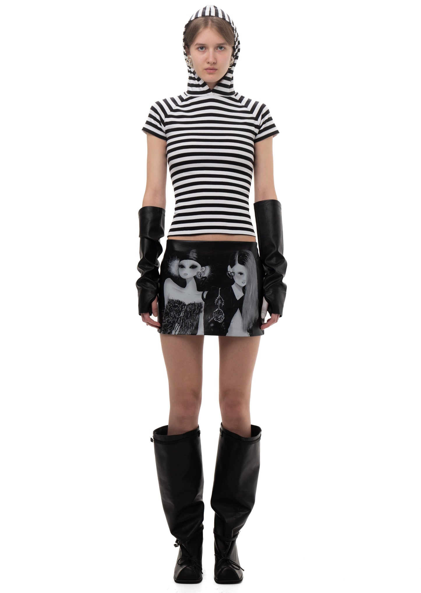 FAUX LEATHER MINI SKIRT