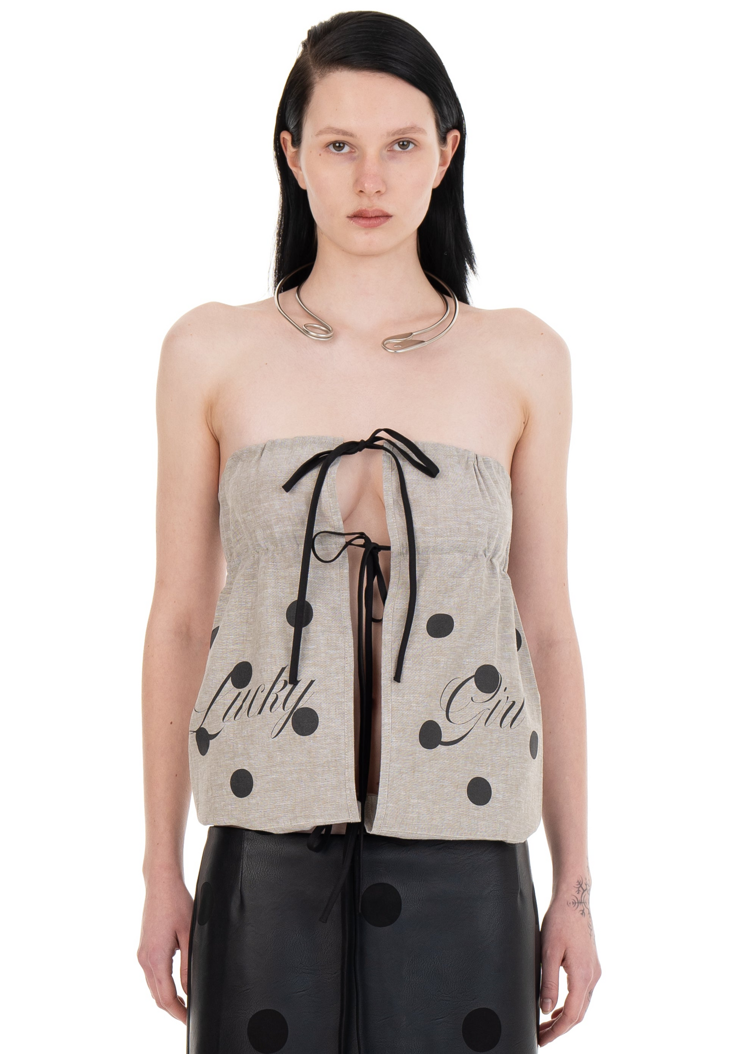 LUCKY GIRL LINEN TOP