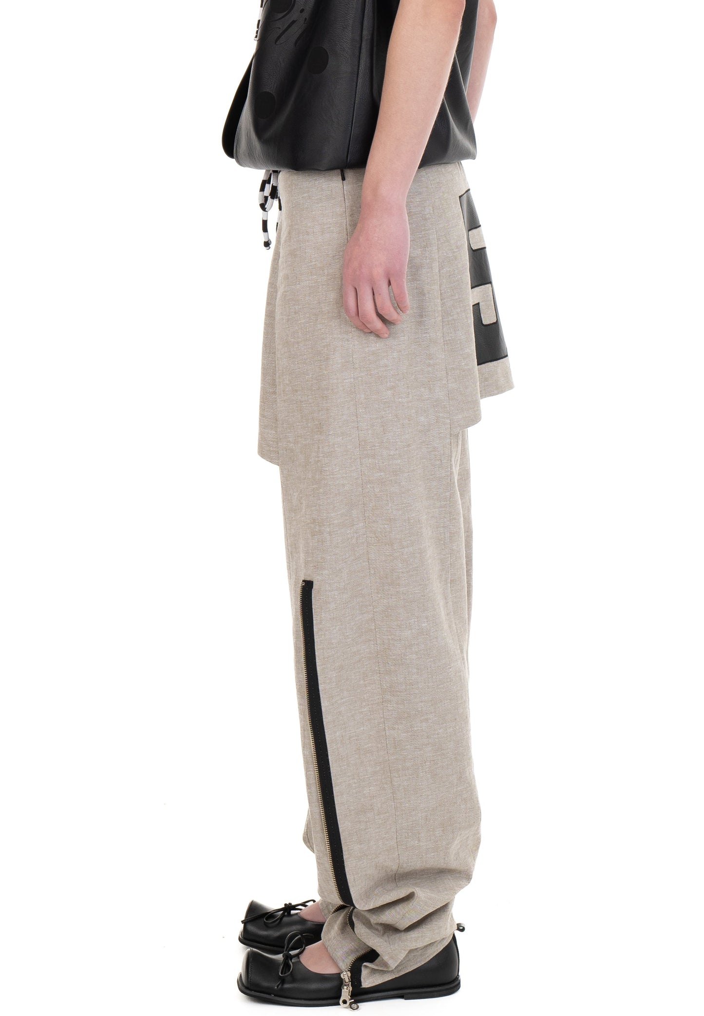 LINEN NUMBER SKIRTROUSERS