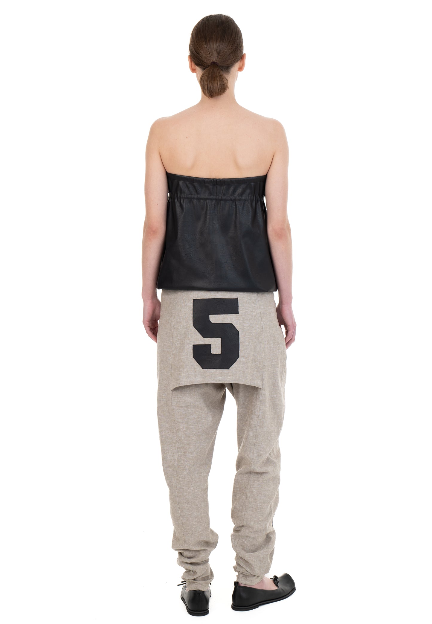 LINEN NUMBER SKIRTROUSERS