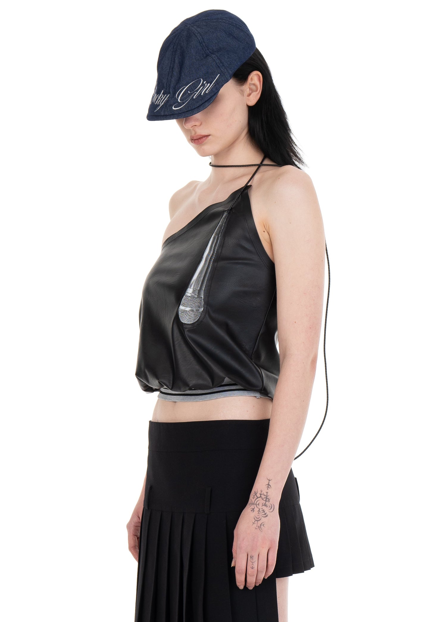 MICROPHONE LEATHER TOP