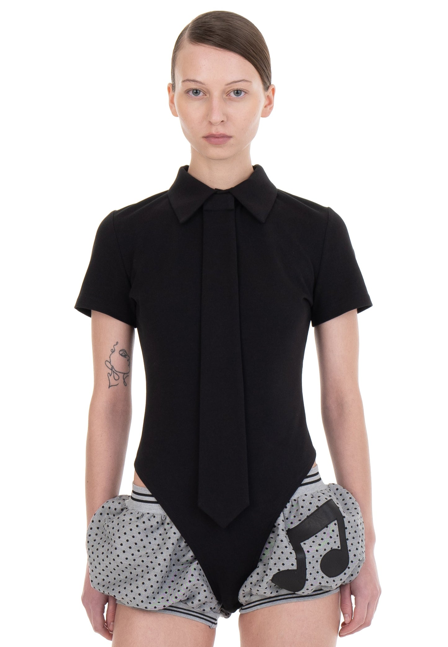 NECKTIE POLO BLACK