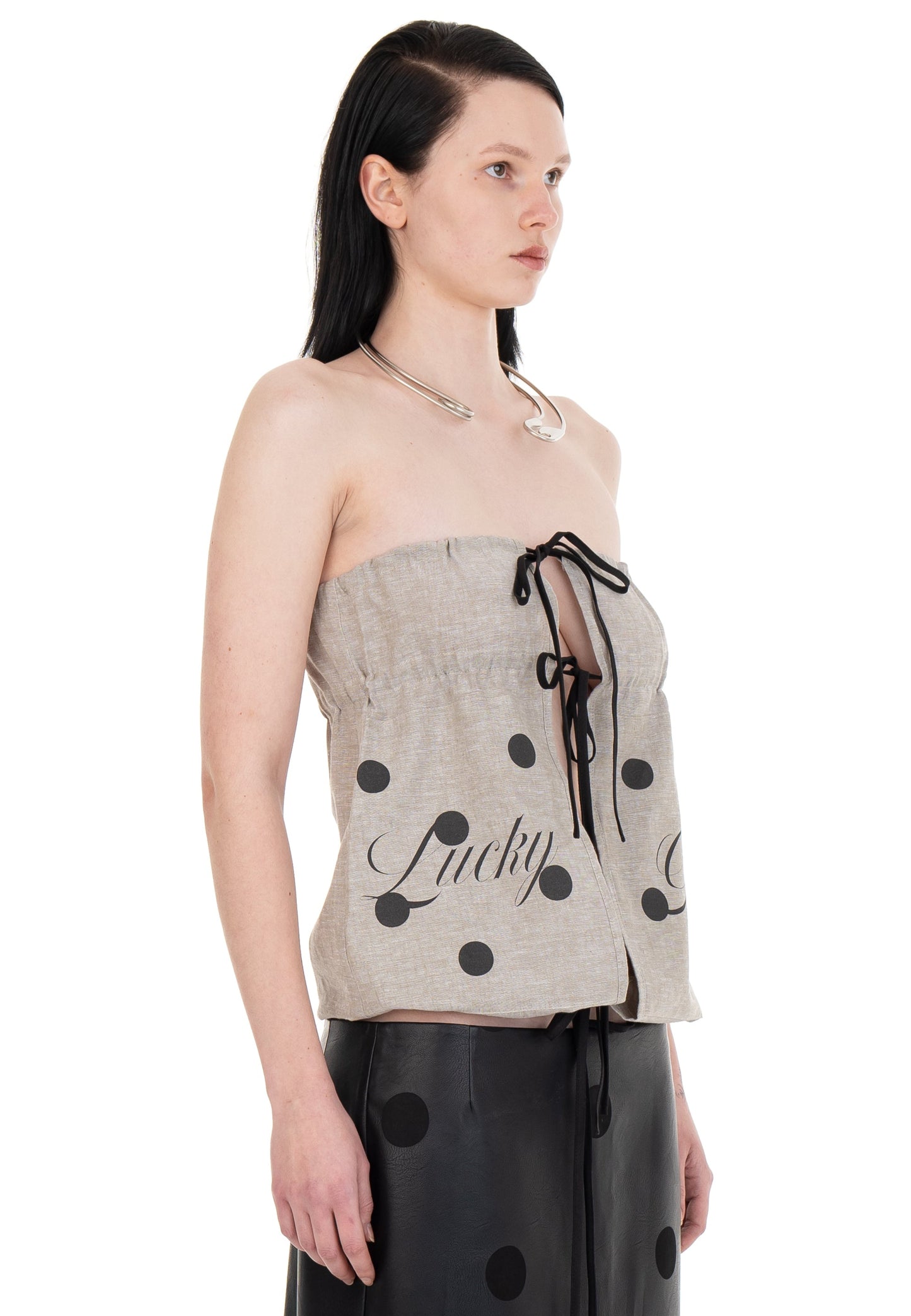 LUCKY GIRL LINEN TOP