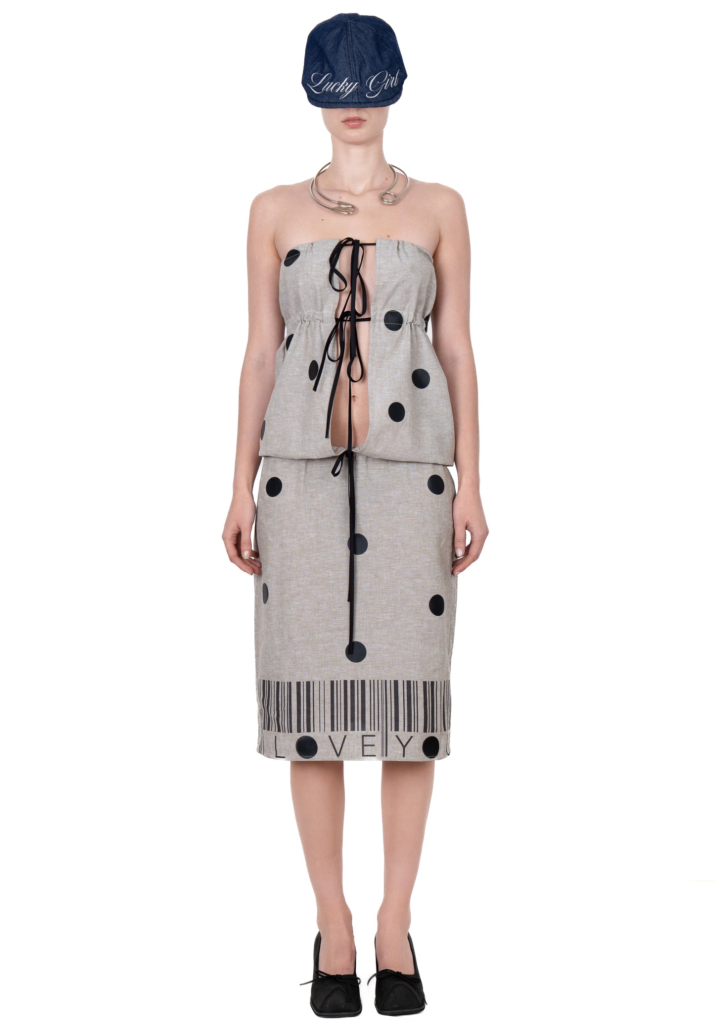 I LOVE YOU LINEN DRESS