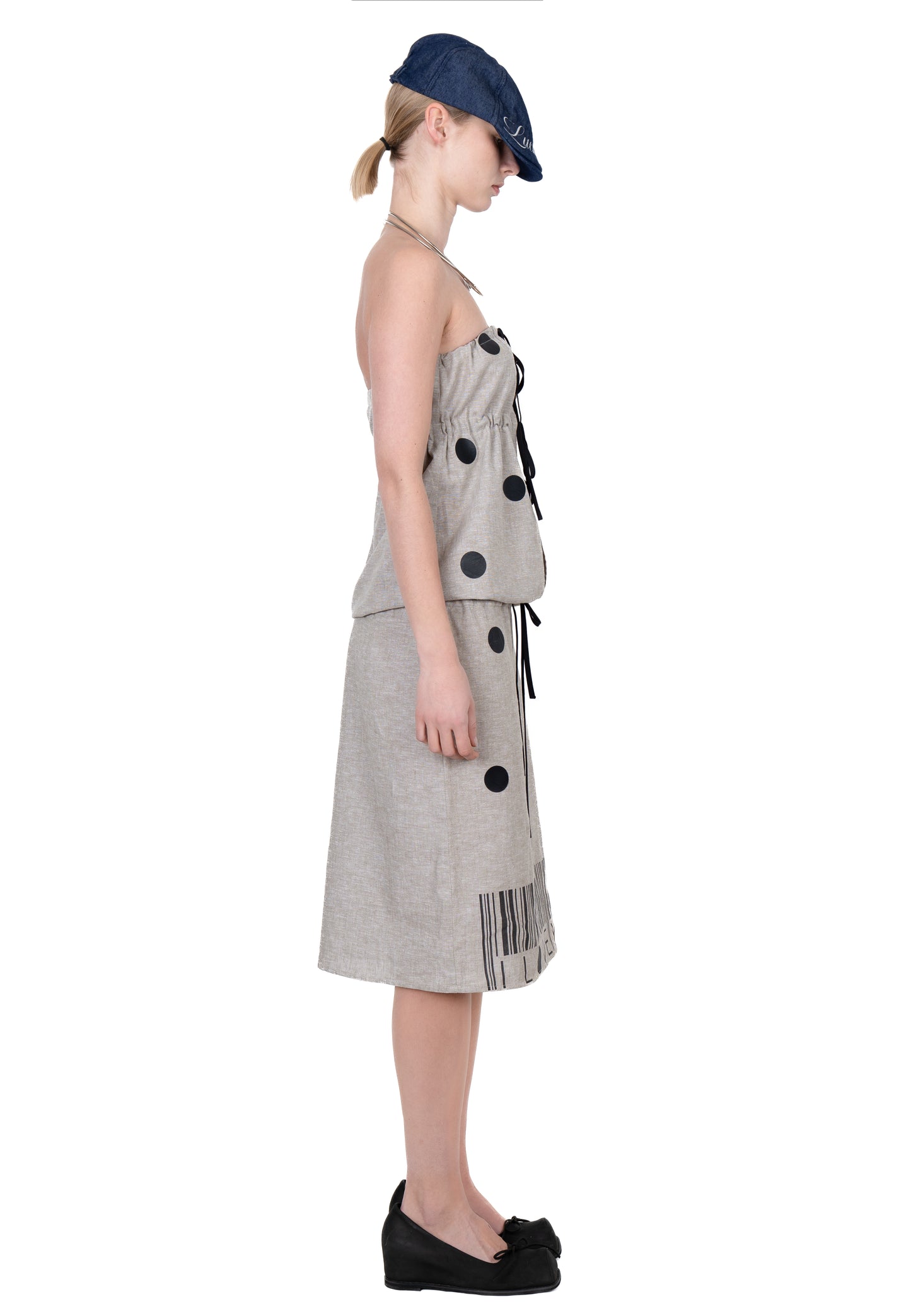 I LOVE YOU LINEN DRESS