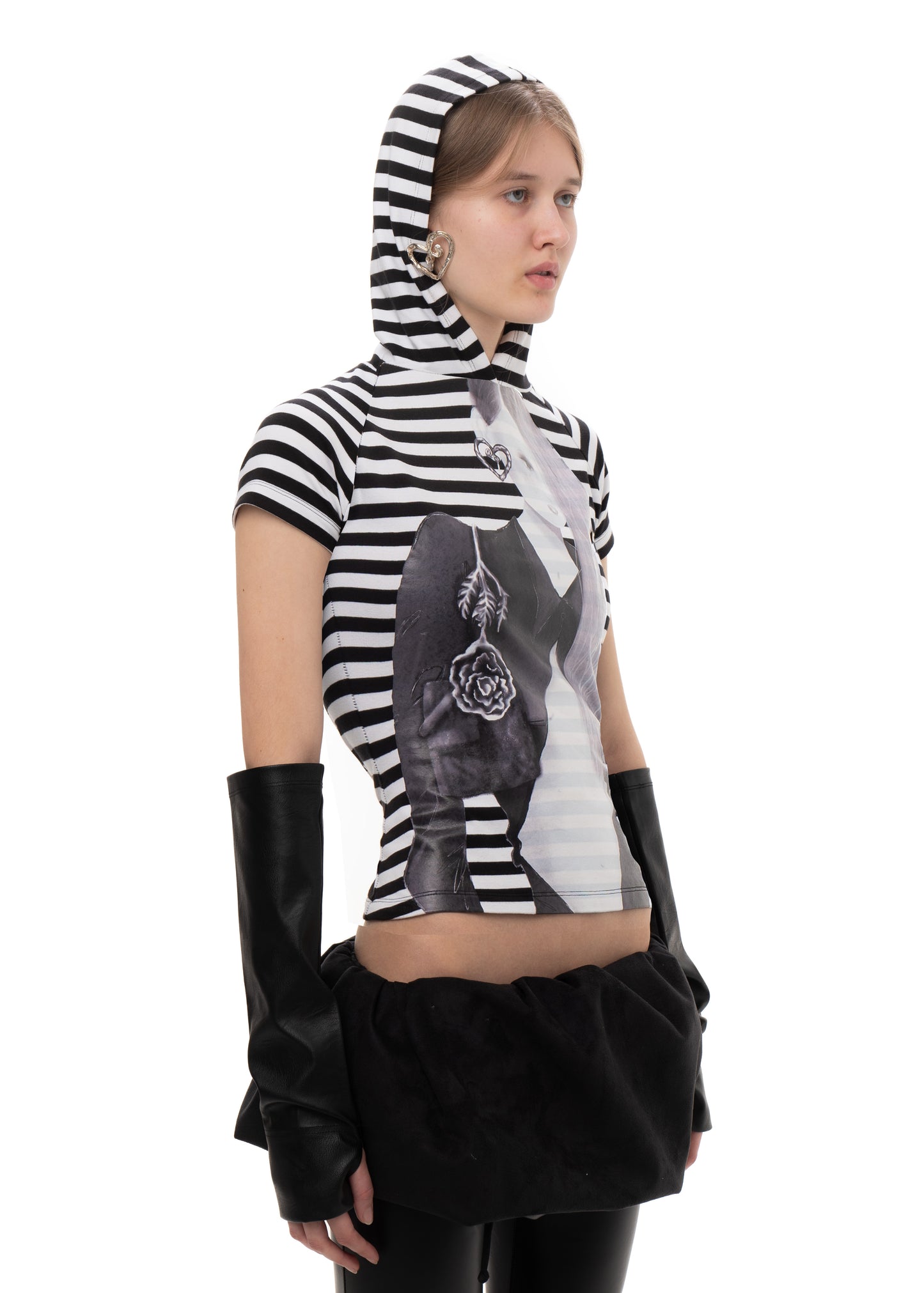 HOOD PRINTED TEE