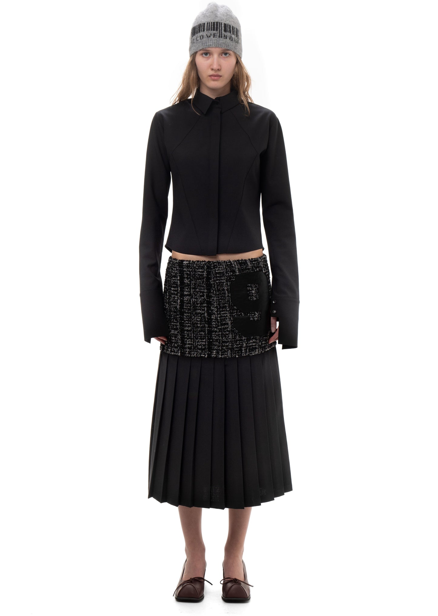 WOOL SHIRT IN BLACK