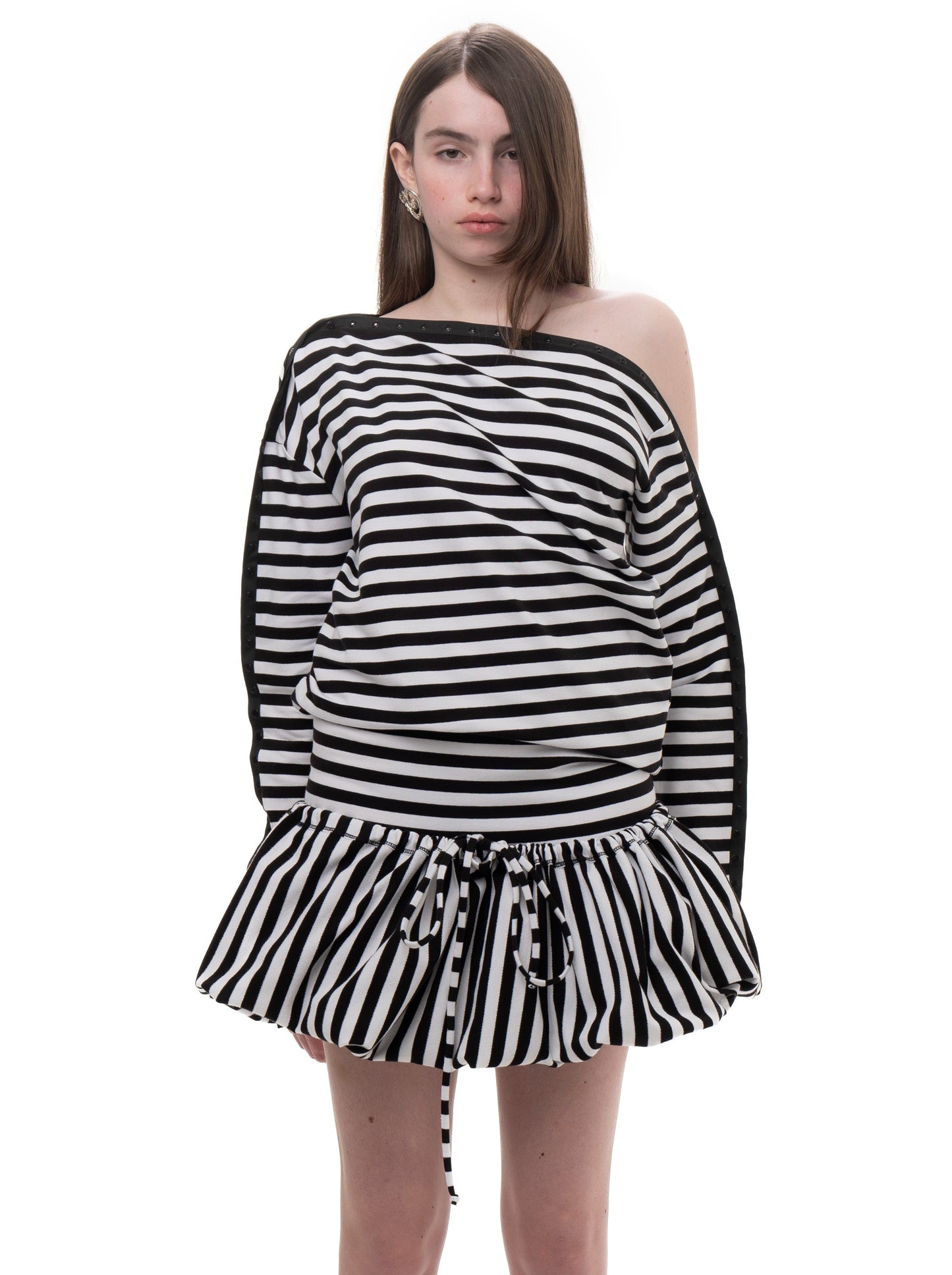 SNAP DRESS STRIPED