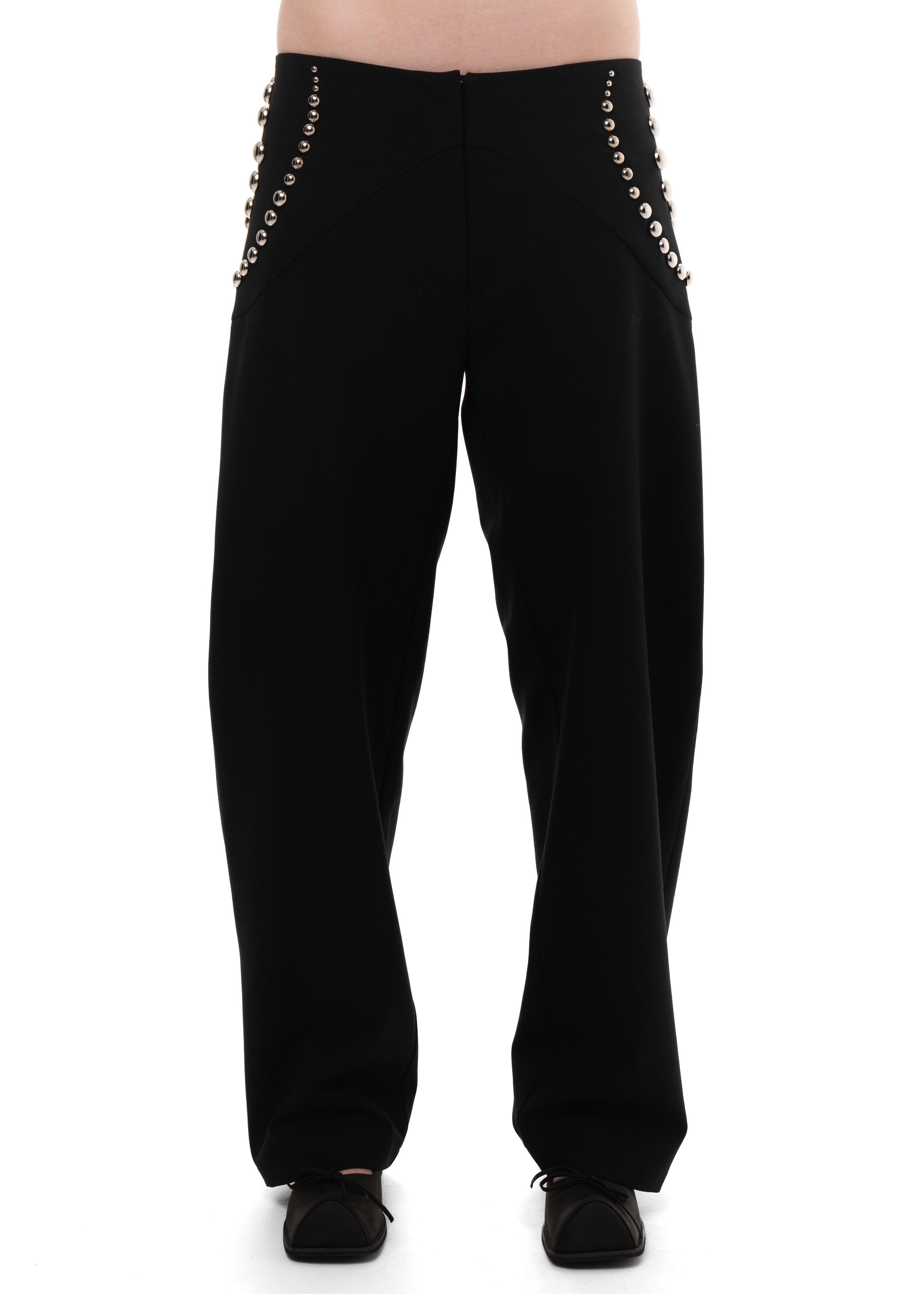 STUDDED SPIRAL TROUSERS
