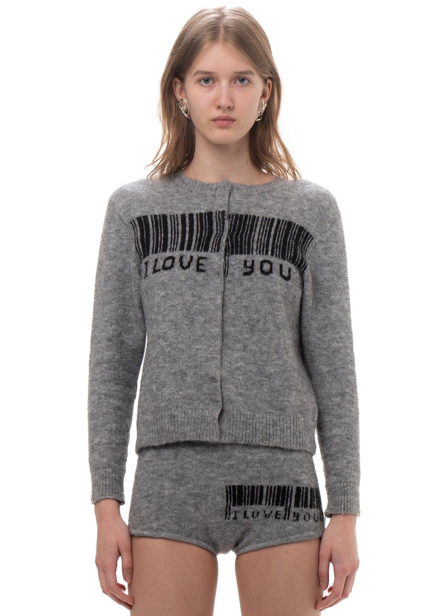 I LOVE YOU KNIT MICRO SHORTS