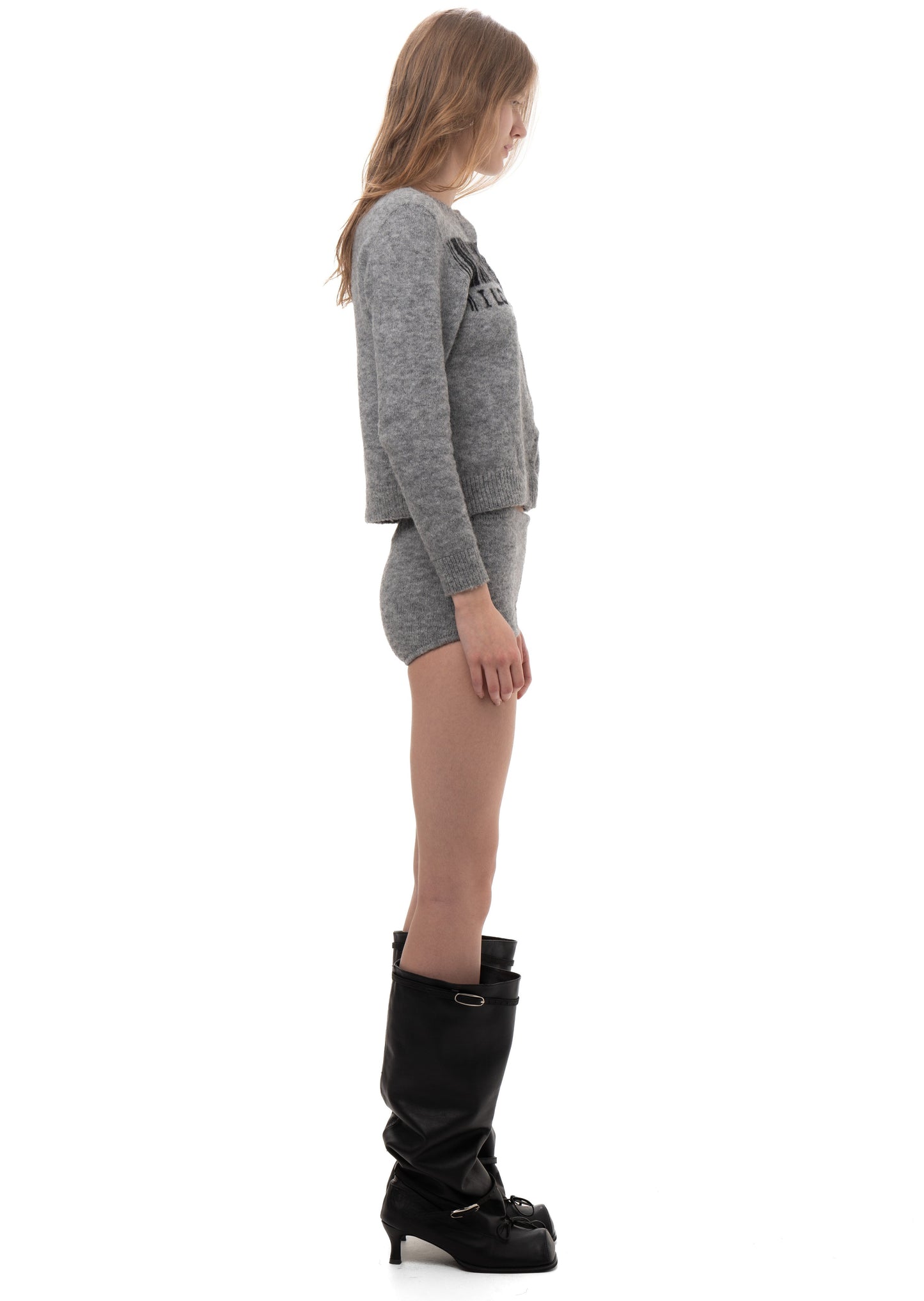 I LOVE YOU KNIT MICRO SHORTS