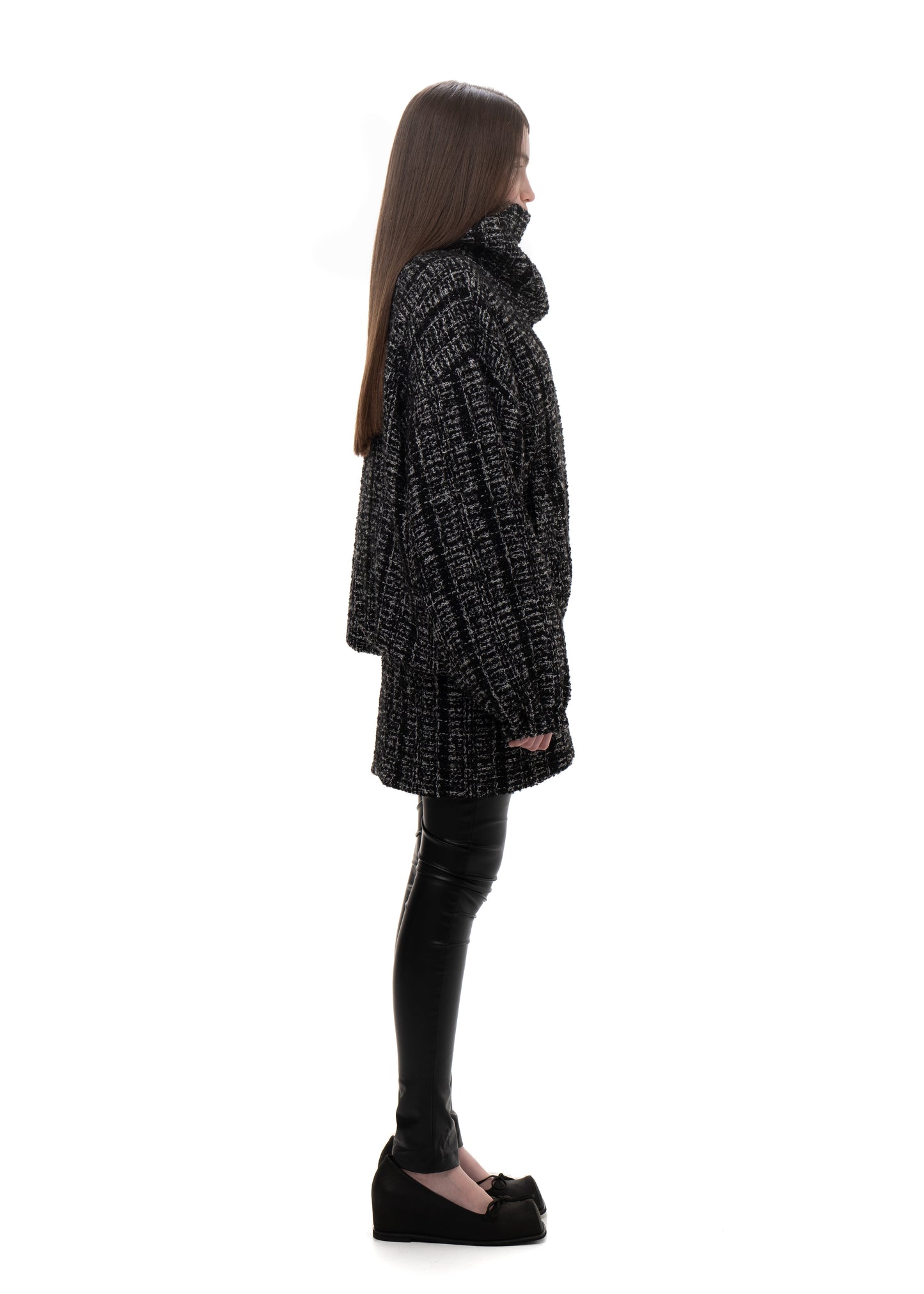 TWEED BOMBER WITH A MINI SKIRT/BELT