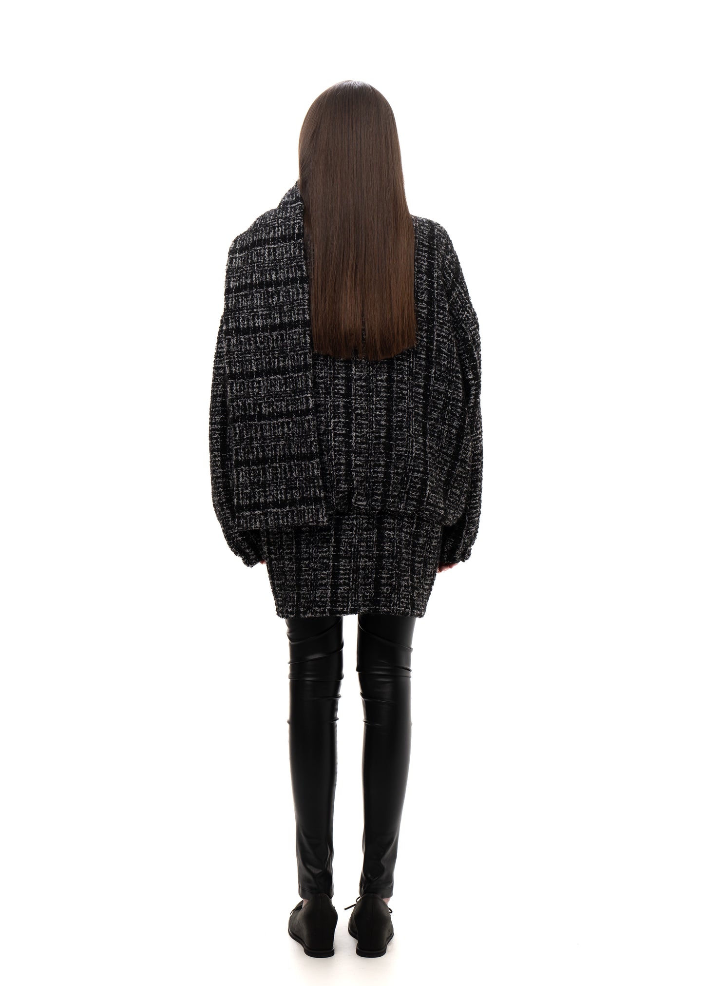 TWEED BOMBER WITH A MINI SKIRT/BELT