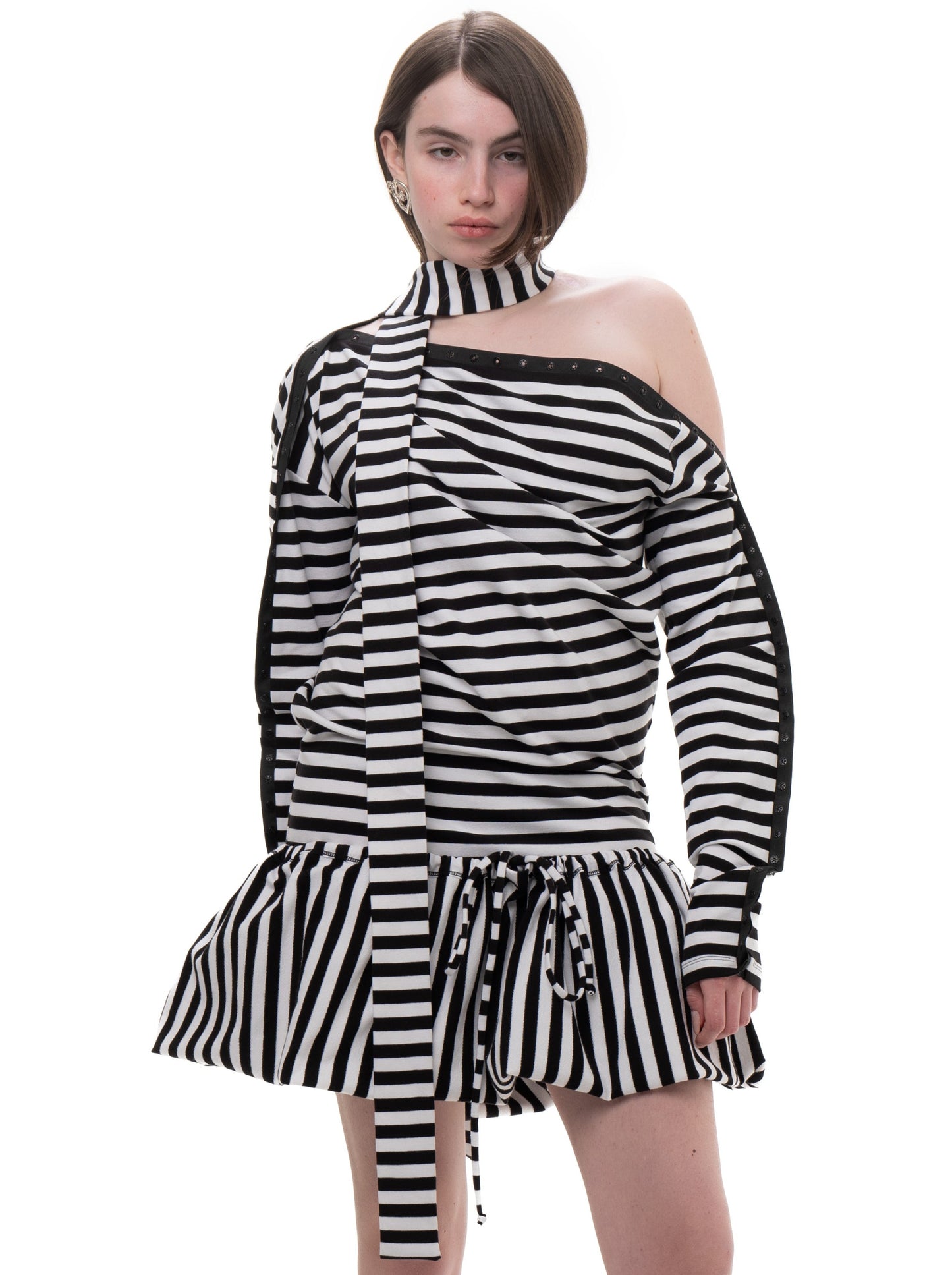 SNAP DRESS STRIPED