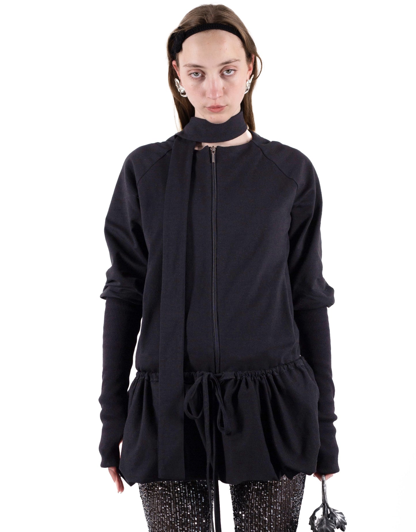 SS24 TRACK DRESS IN BLACK