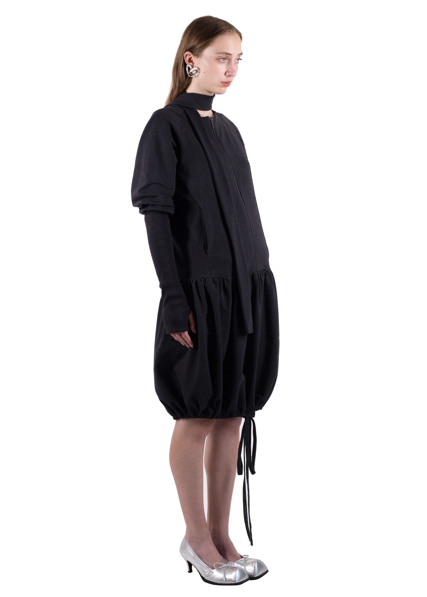 SS24 TRACK DRESS IN BLACK