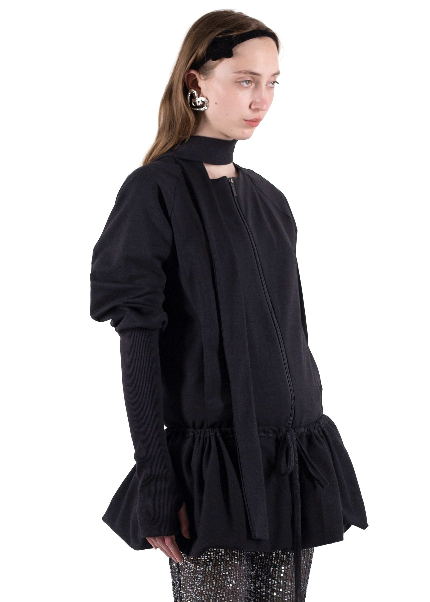 SS24 TRACK DRESS IN BLACK