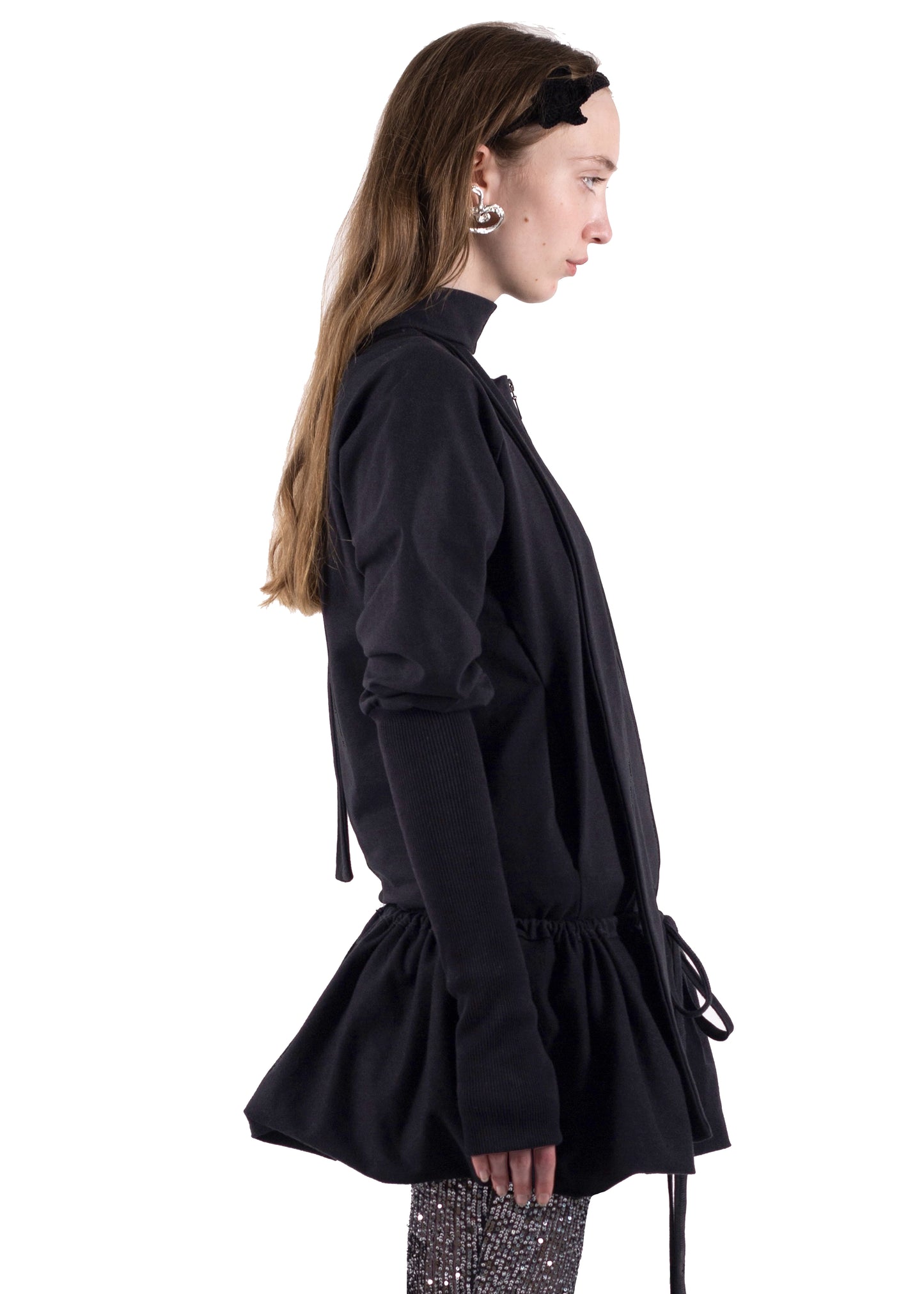 SS24 TRACK DRESS IN BLACK