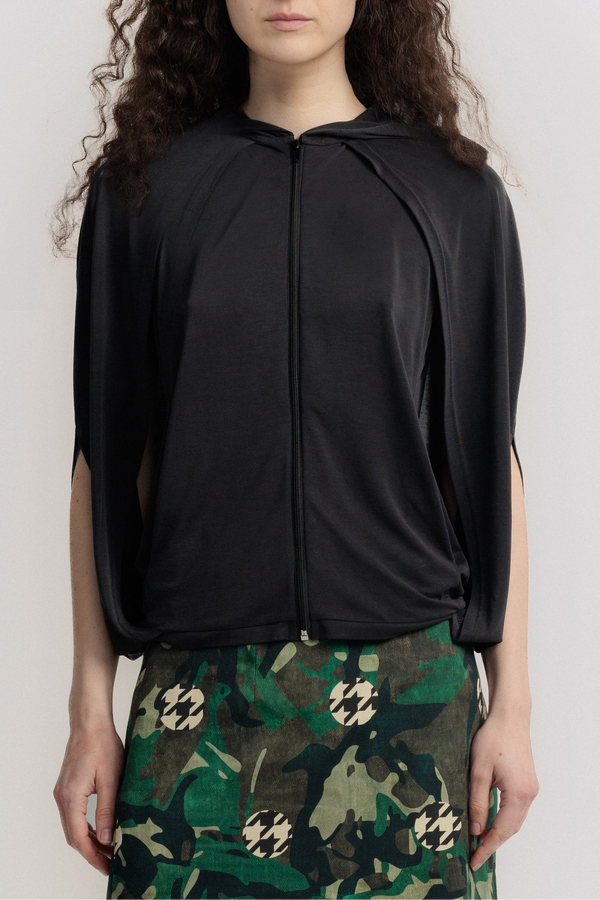 CAPE HOODIE CHARCOAL
