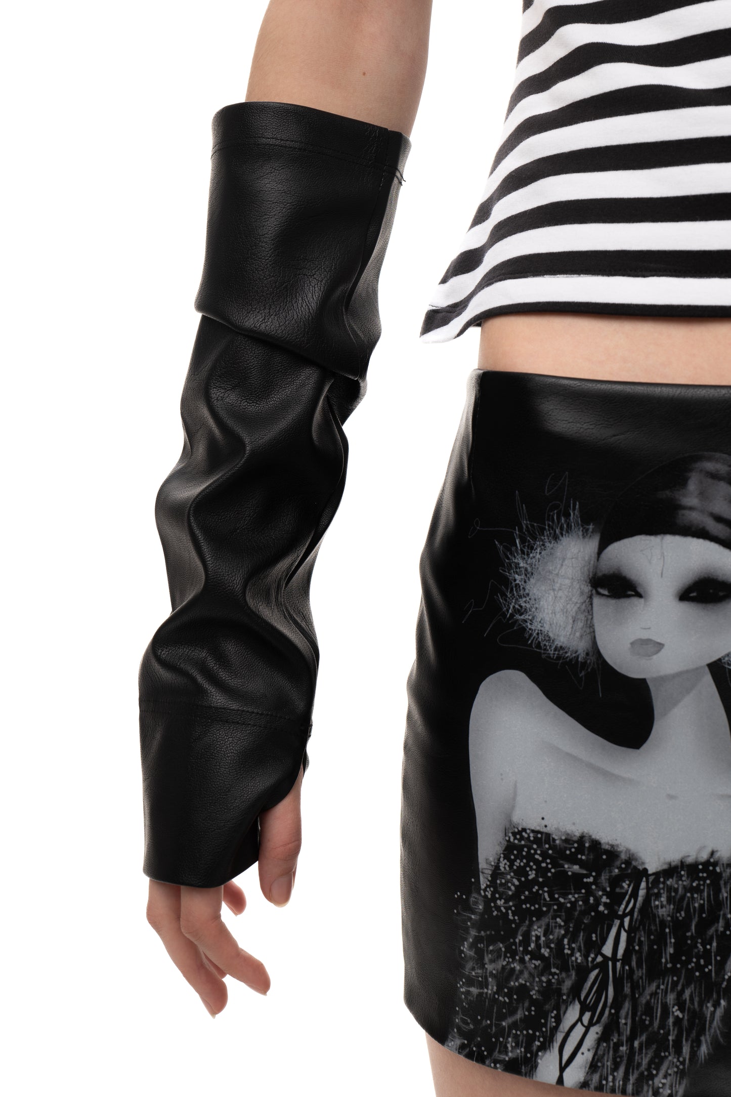 FAUX LEATHER WARMERS