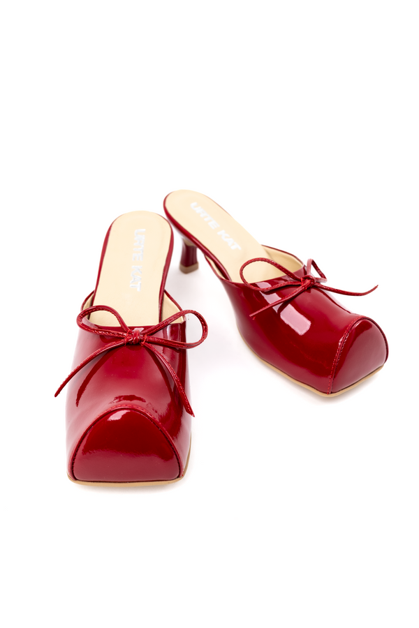 HOFA LEATHER MULES RED