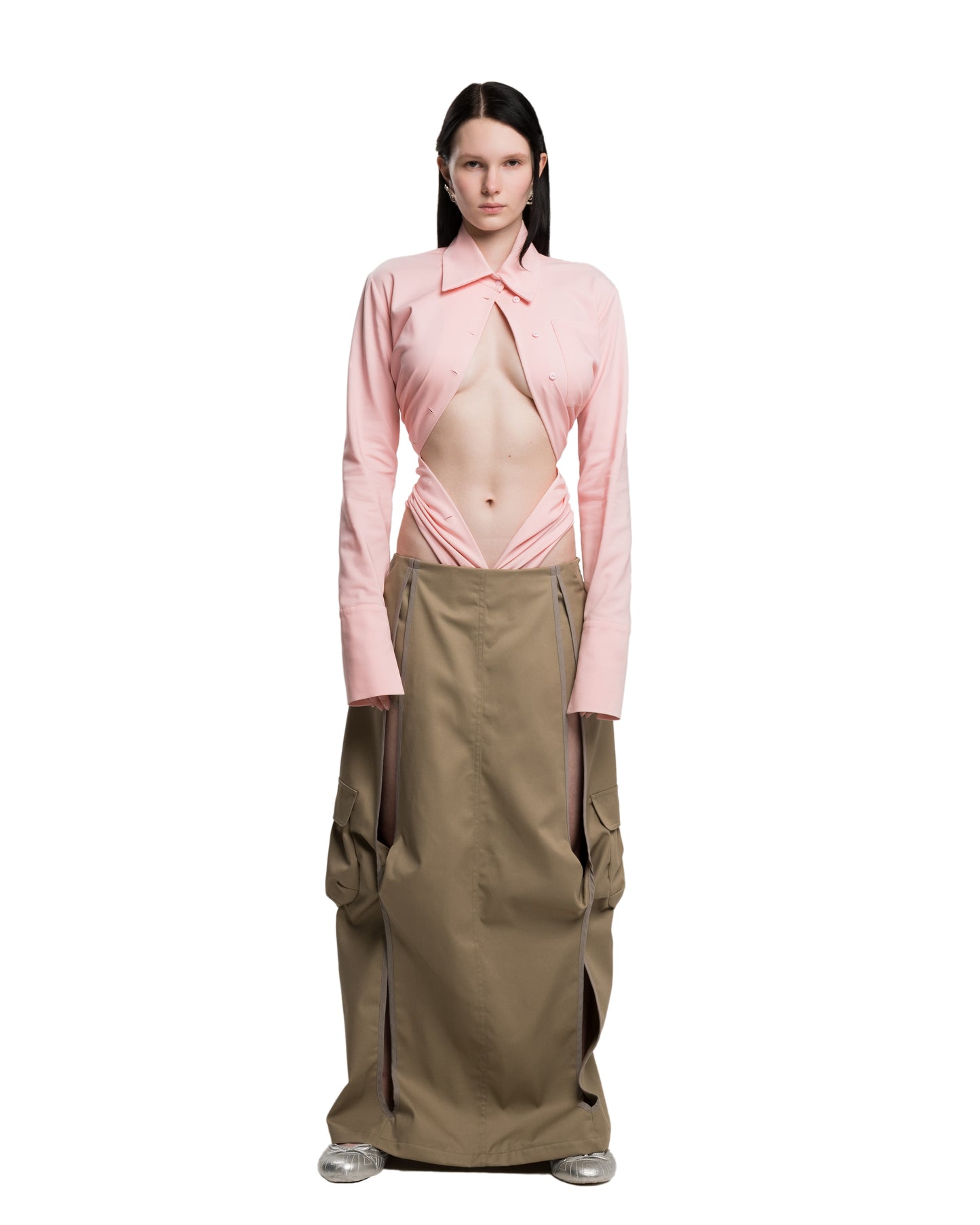 DRAPED SHIRT IN PINK