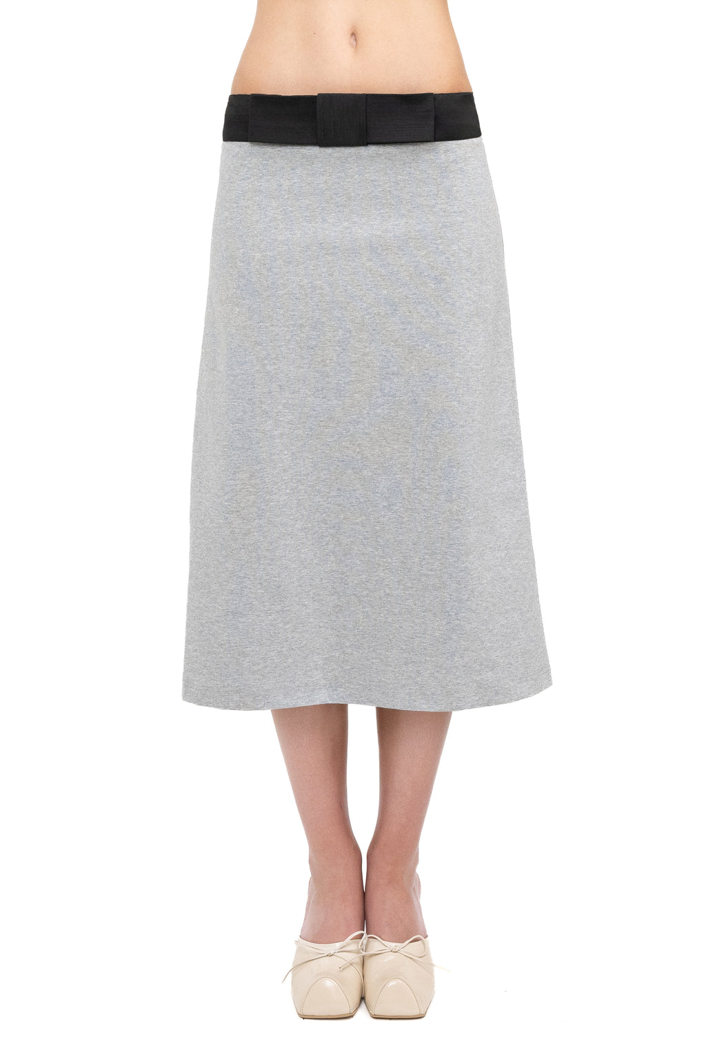 BOW SKIRT GREY