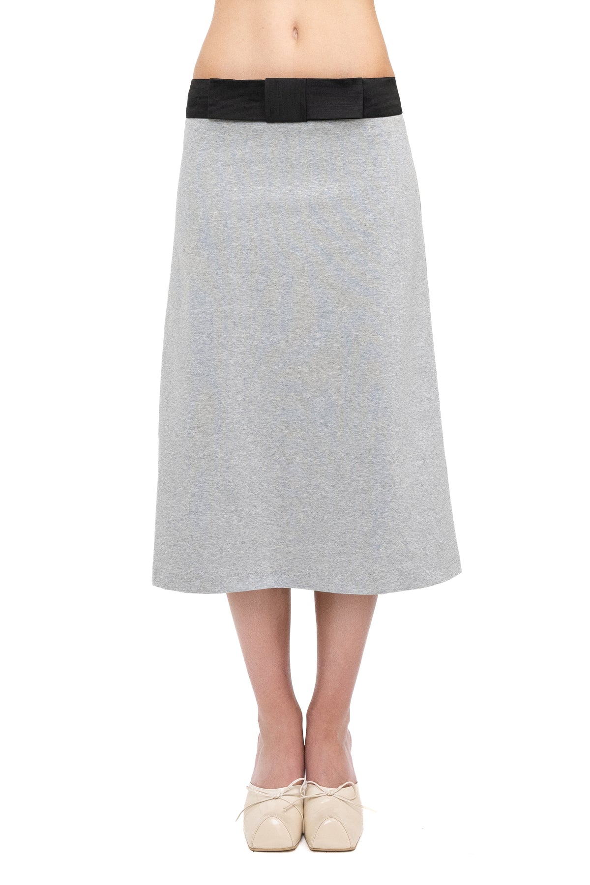 BOW SKIRT GREY