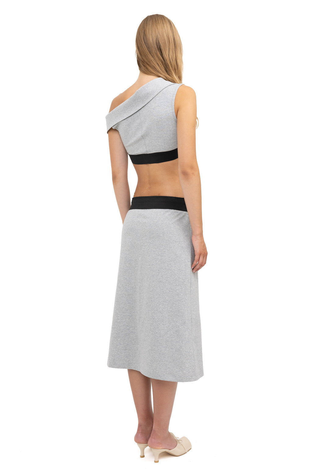 BOW SKIRT GREY