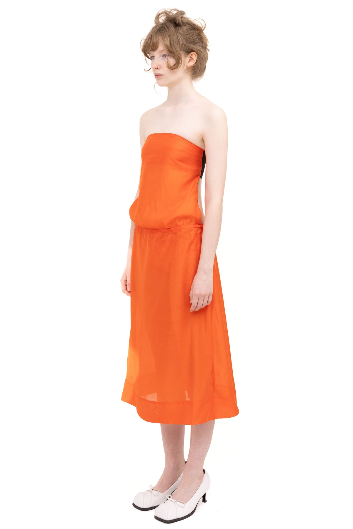 BACKLESS TUBE DRESS ORANGE