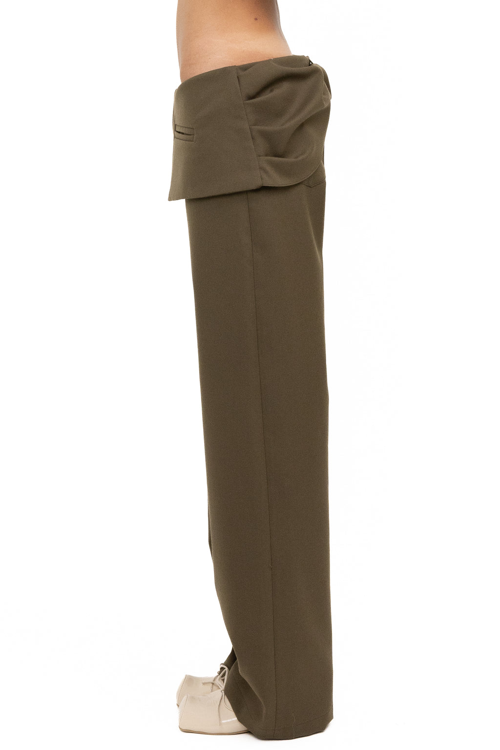 BOW TROUSER CHAKI
