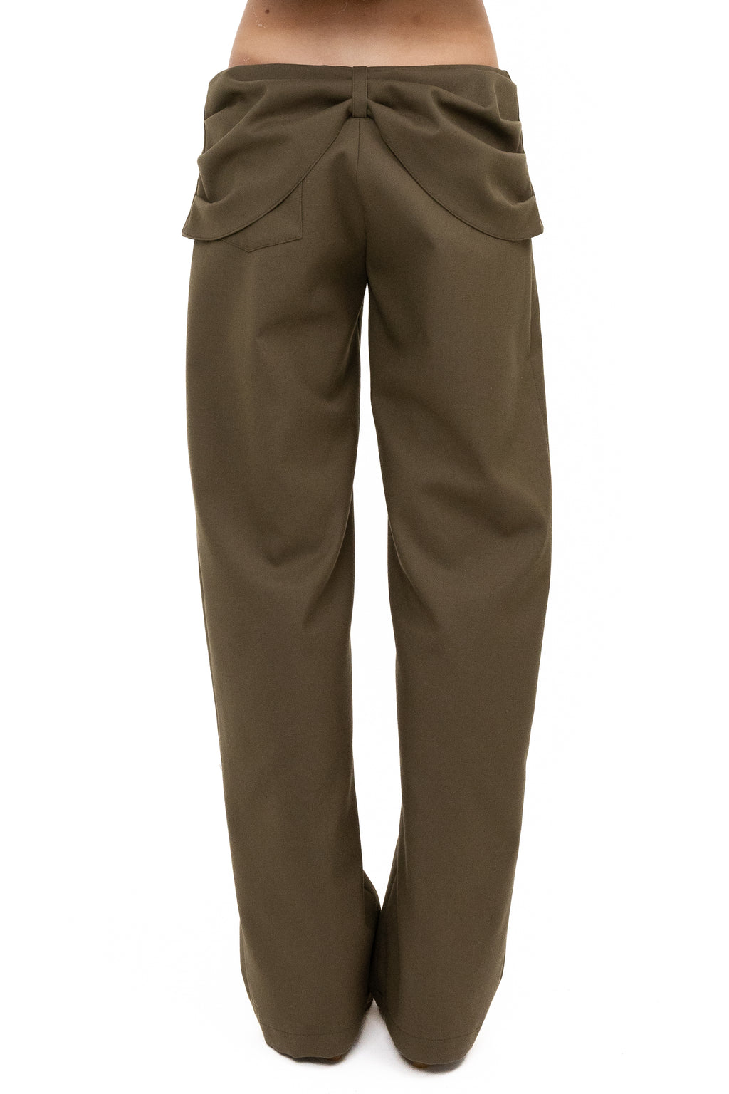 BOW TROUSER CHAKI