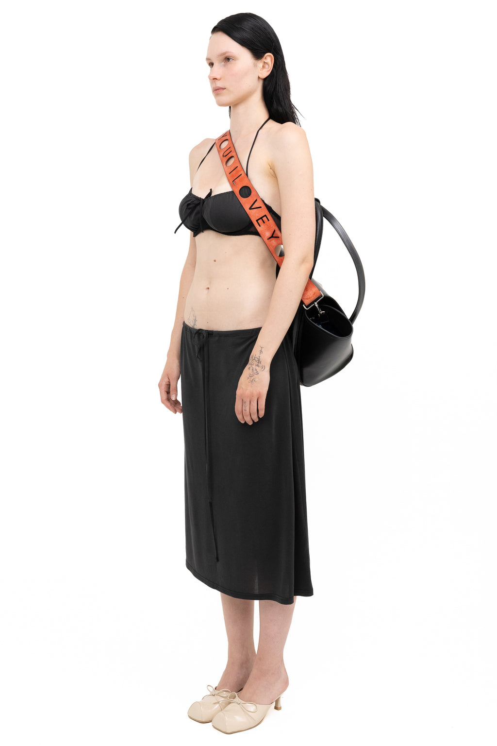 'I LOVE YOU' CROSSBODY BAG STRAP ORANGE