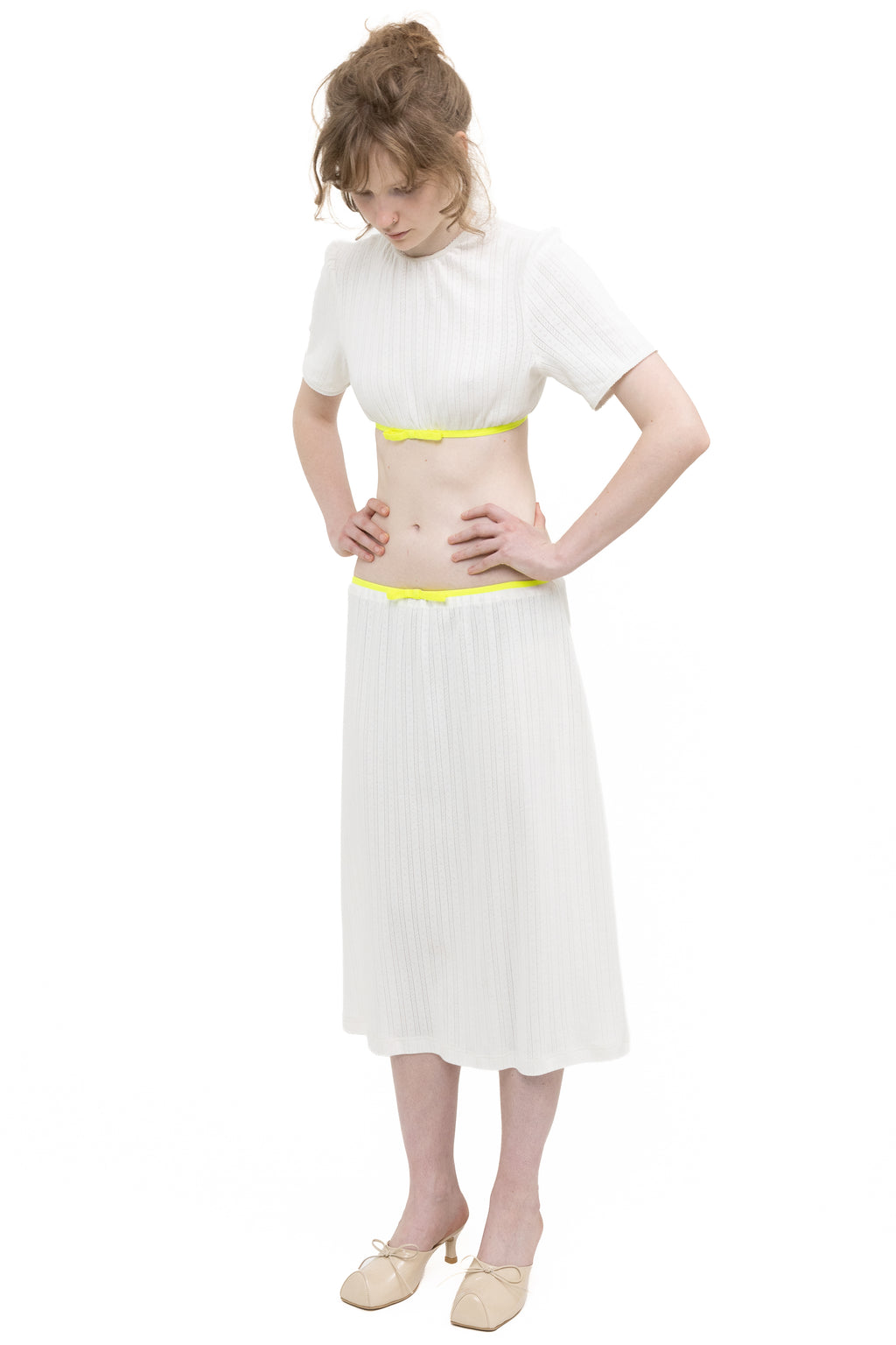 POINTELLE BOW SKIRT
