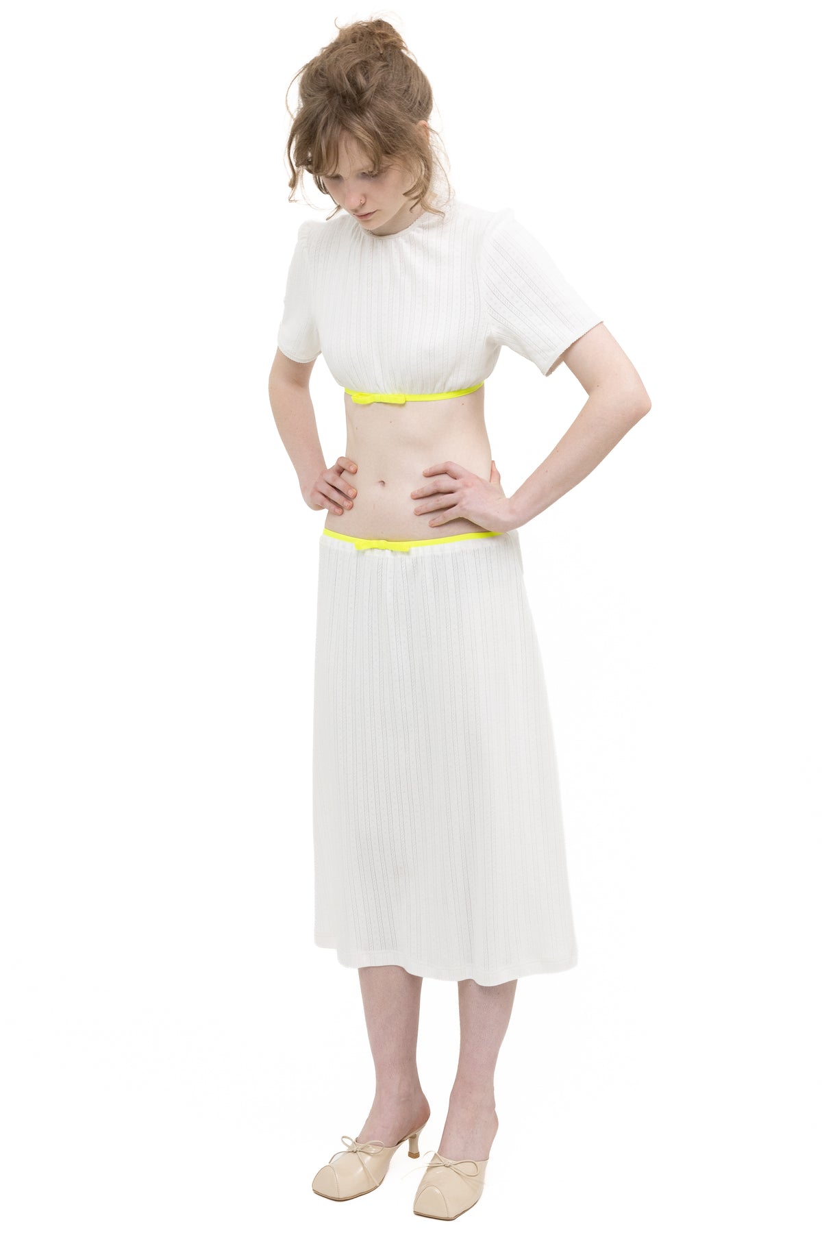 POINTELLE BOW SKIRT