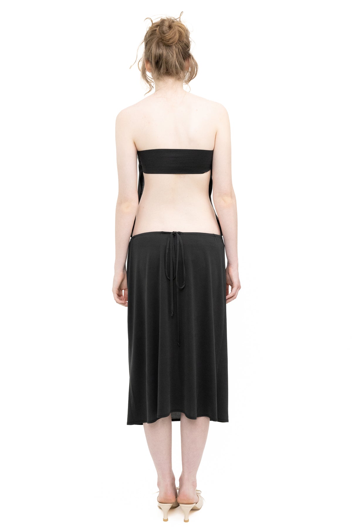 BACKLESS TUBE DRESS BLACK