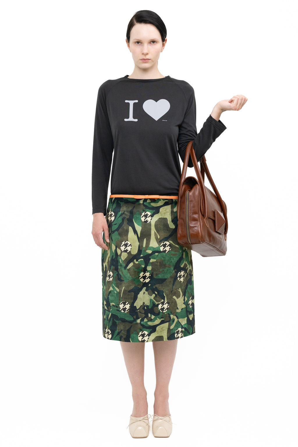 'I LOVE' TOP BLACK