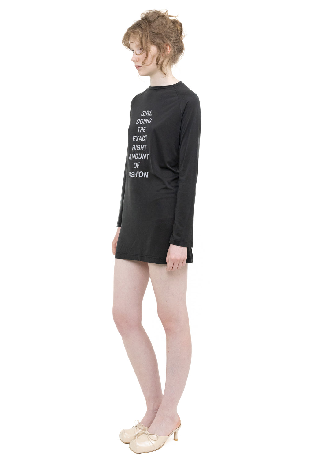 'GIRL DOING THE EXACT RIGHT AMOUNT OF FASHION' MINI DRESS