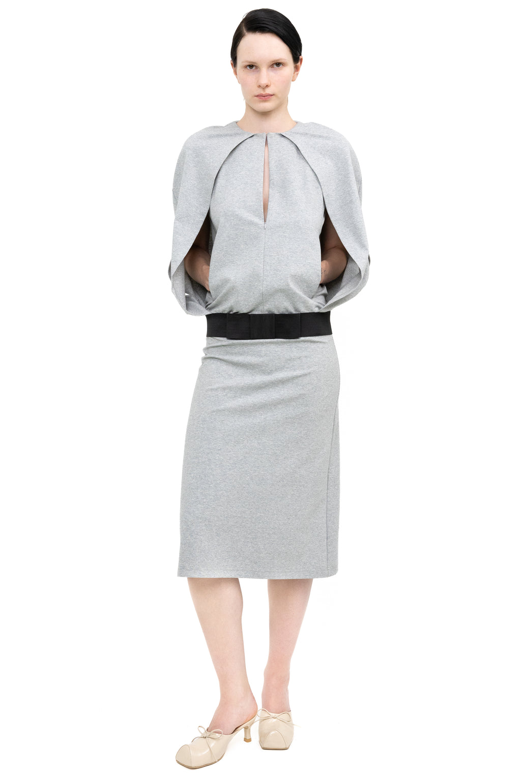 CAPE DRESS GREY