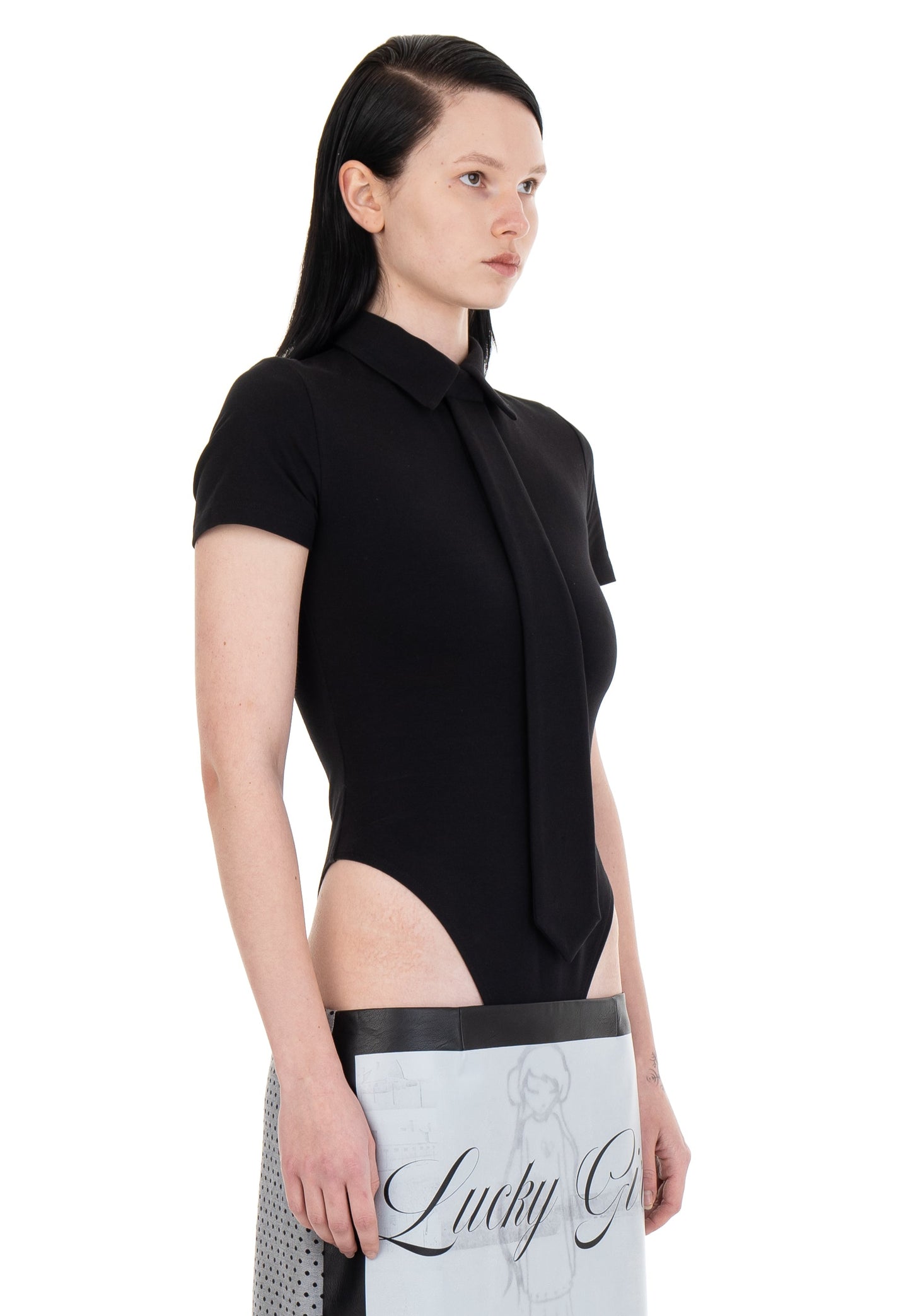 NECKTIE POLO BLACK