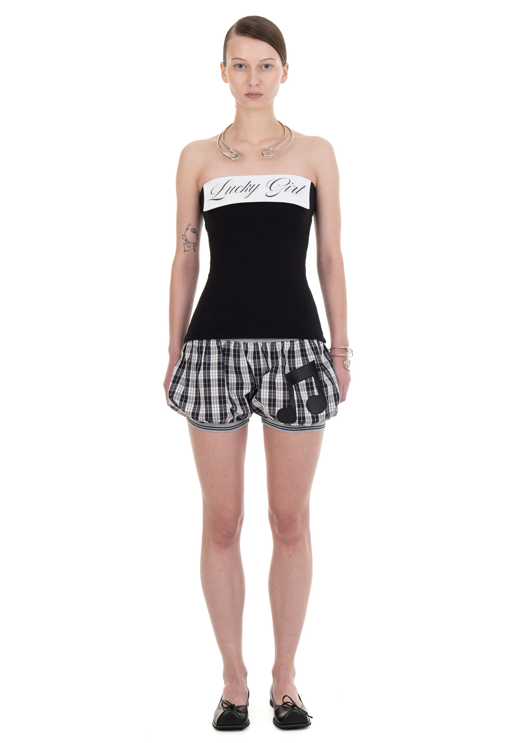 LUCKY GIRL TUBE TOP BLACK