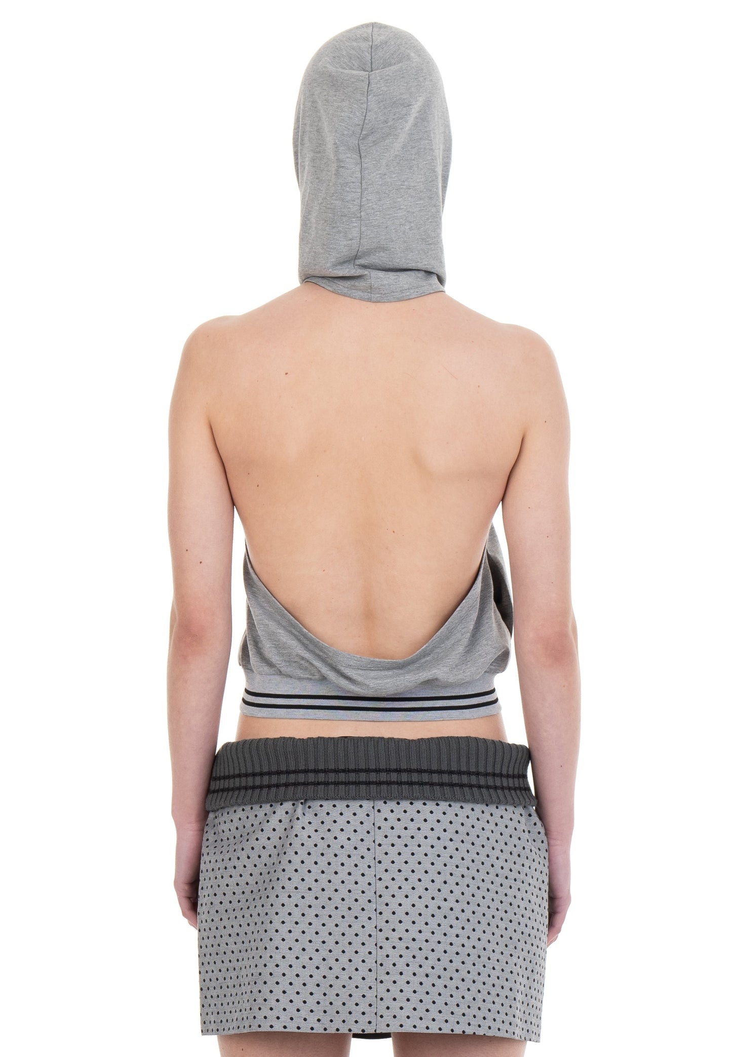 BACKLESS HOOD TOP KISS