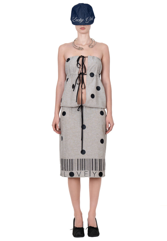 I LOVE YOU LINEN DRESS