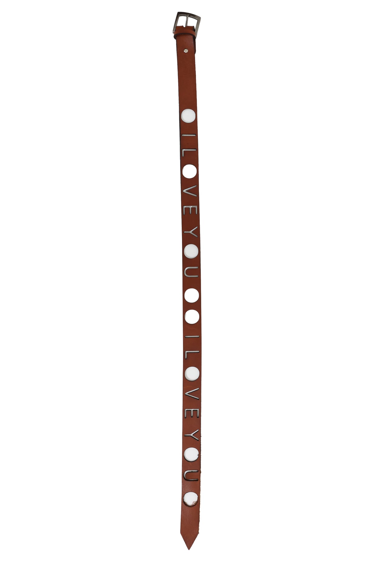 'I LOVE YOU' BELT BROWN